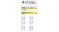 Desktop Screenshot of bekindtopets.com