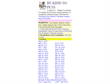 Tablet Screenshot of bekindtopets.com